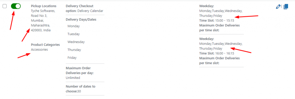 Custom Delivery Settings by Pickup Locations & Product Category - Tyche Softwares Documentation