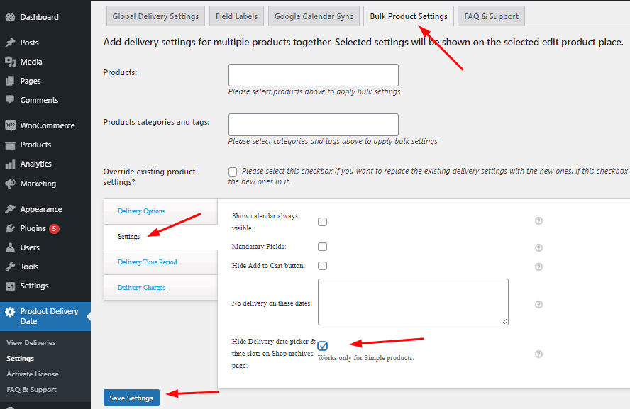 Show Delivery Date and Time on Shop/Archives page - Tyche Softwares Documentation