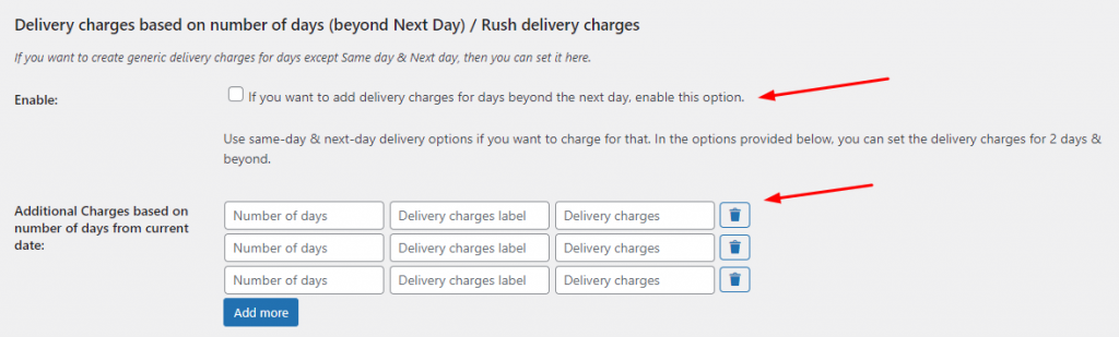 Adding Delivery charges based on the Number of Days or Urgency of Delivery - Tyche Softwares Documentation