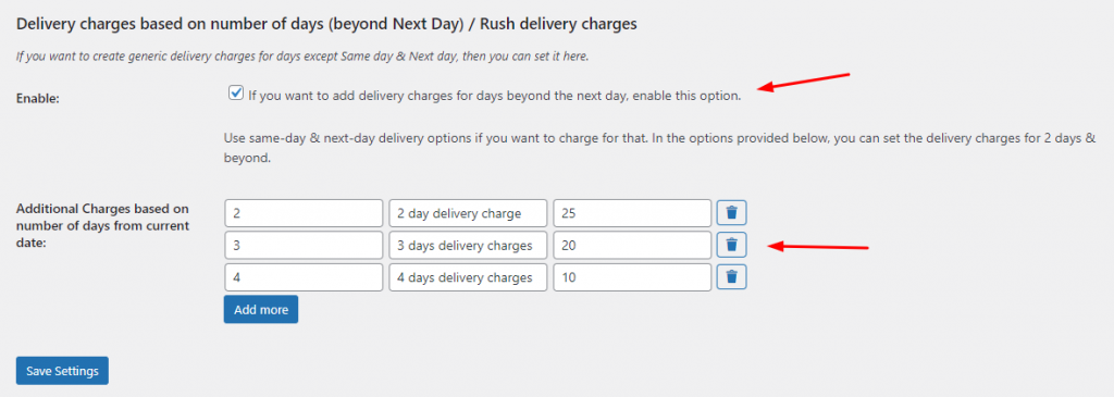 Adding Delivery charges based on the Number of Days or Urgency of Delivery - Tyche Softwares Documentation