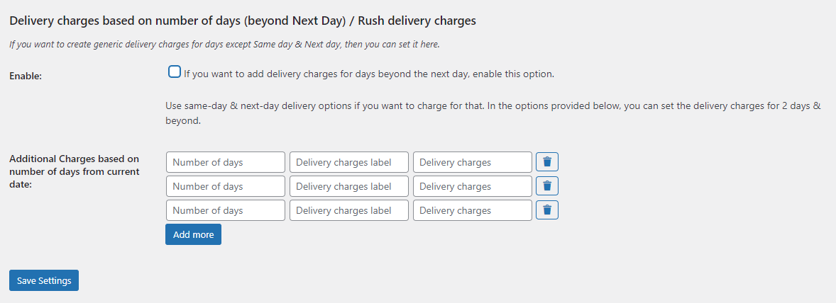 Adding Delivery charges based on the Number of Days or Urgency of Delivery - Tyche Softwares Documentation