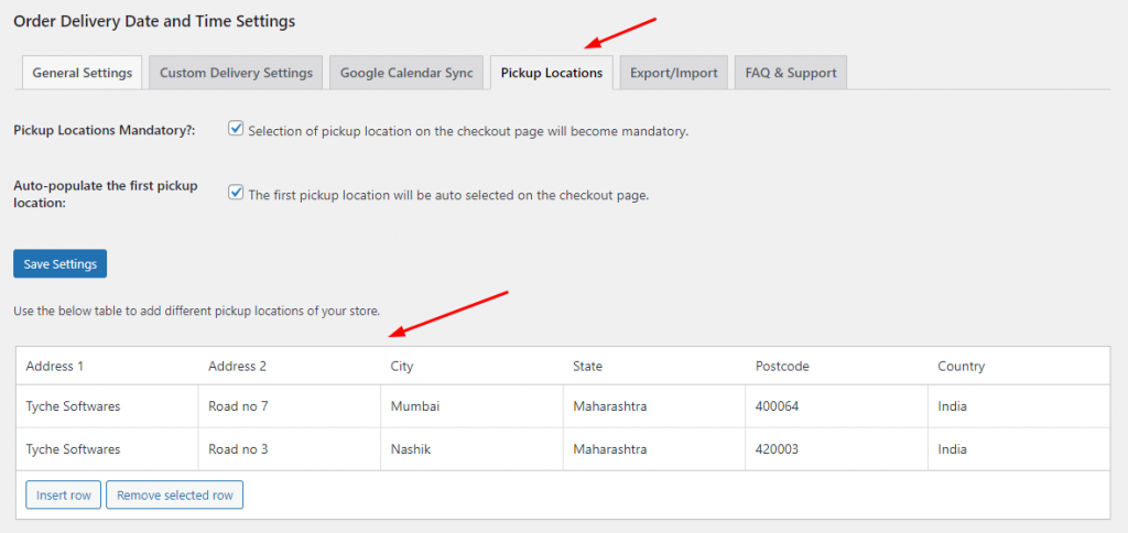 Custom Delivery Settings by Pickup Locations & Product Category - Tyche Softwares Documentation