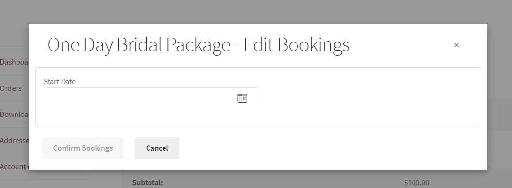 Allow adding Booking dates later - Tyche Softwares Documentation