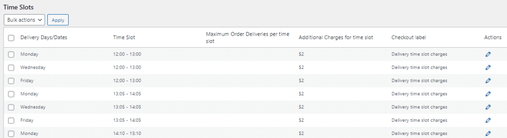 Adding time slots in bulk - Tyche Softwares Documentation