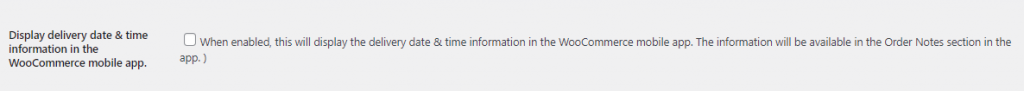 Display delivery date and time information in the WooCommerce mobile app - Tyche Softwares Documentation