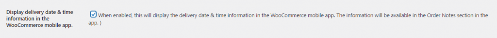 Display delivery date and time information in the WooCommerce mobile app - Tyche Softwares Documentation