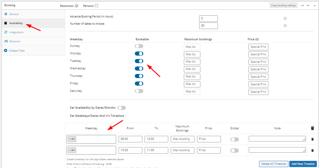 Compatibility of the Resources with the Variable Subscription Products - Tyche Softwares Documentation