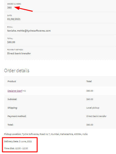 Display delivery date and time information in the WooCommerce mobile app - Tyche Softwares Documentation