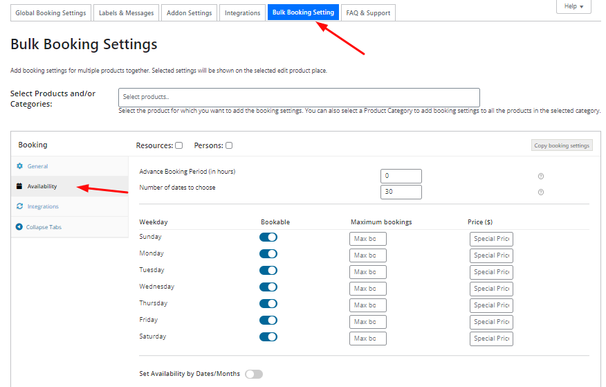 Manage Time Availability - Tyche Softwares Documentation