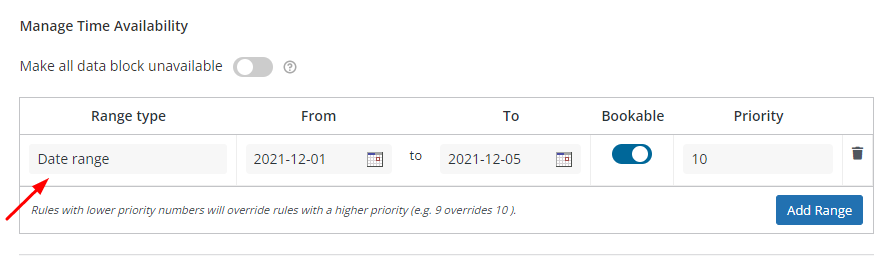 Manage Time Availability - Tyche Softwares Documentation