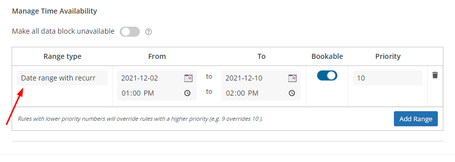 Manage Time Availability - Tyche Softwares Documentation