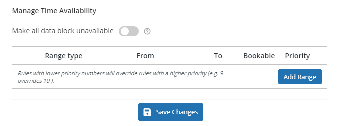 Manage Time Availability - Tyche Softwares Documentation