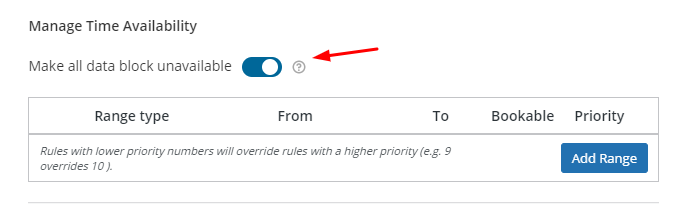 Manage Time Availability - Tyche Softwares Documentation