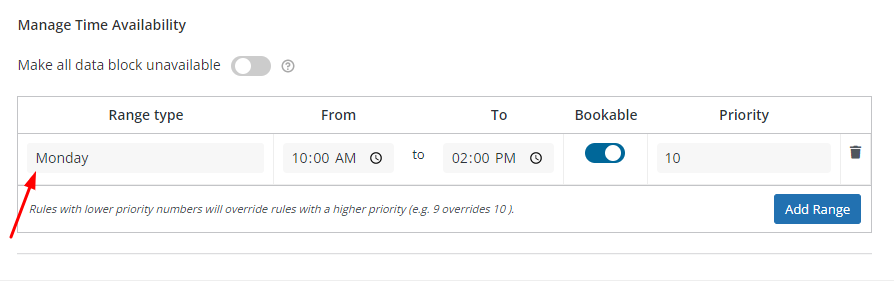 Manage Time Availability - Tyche Softwares Documentation