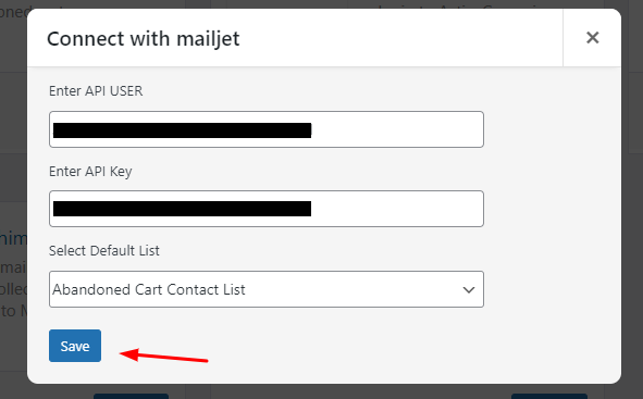 Integration with Mailjet - Tyche Softwares Documentation