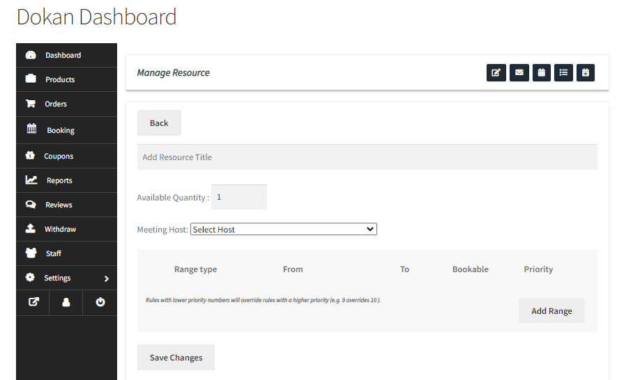 Managing Resources for Dokan Vendors - Tyche Softwares Documentation