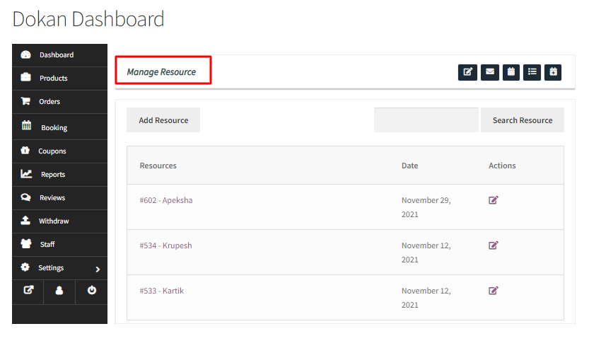 Managing Resources for Dokan Vendors - Tyche Softwares Documentation