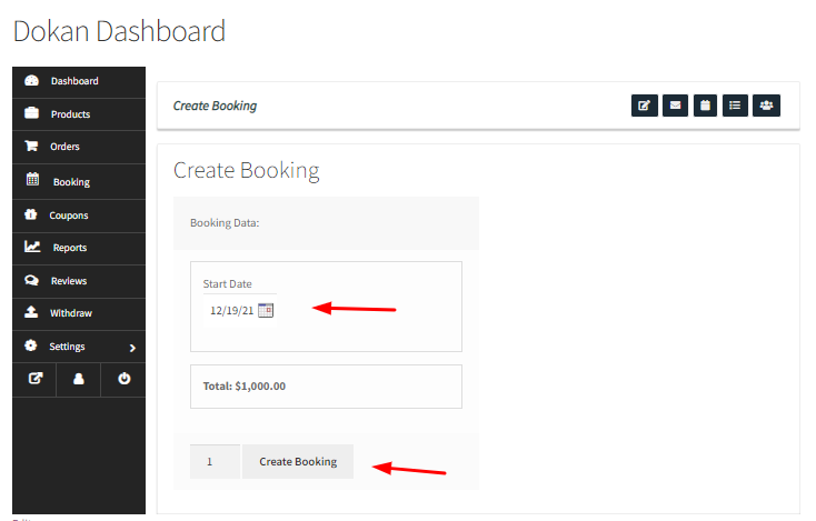 Creating a manual booking for Dokan Vendors - Tyche Softwares Documentation