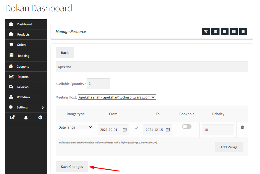 Managing Resources for Dokan Vendors - Tyche Softwares Documentation