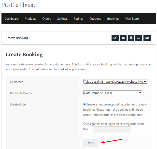 How WC Vendors can create manual bookings - Tyche Softwares Documentation