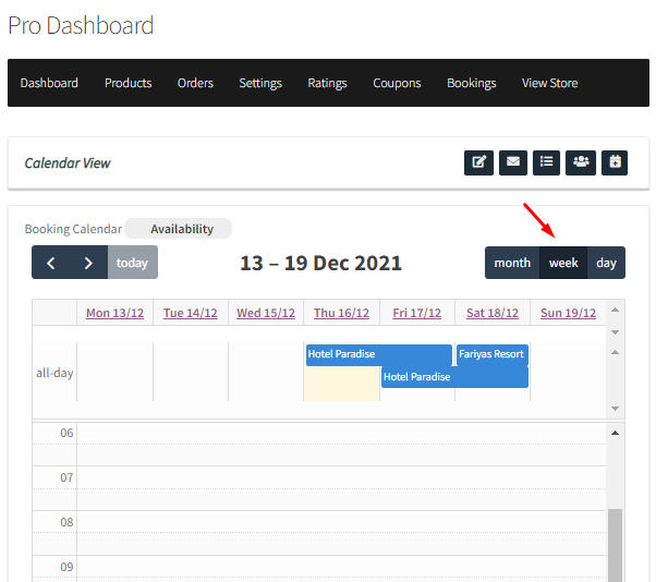 How WC Vendors can view bookings in the Calendar & set up Holidays - Tyche Softwares Documentation