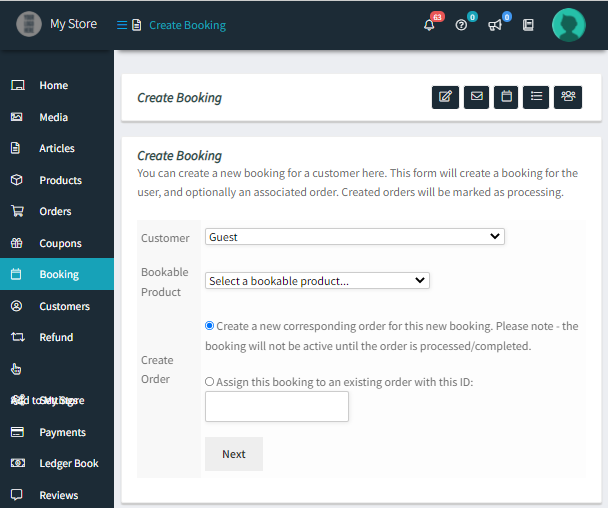 How WCFM Vendors can create manual bookings - Tyche Softwares Documentation
