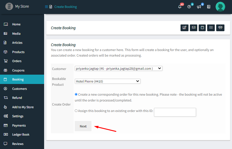 How WCFM Vendors can create manual bookings - Tyche Softwares Documentation