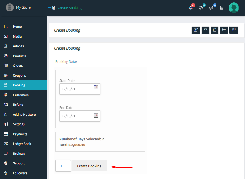 How WCFM Vendors can create manual bookings - Tyche Softwares Documentation