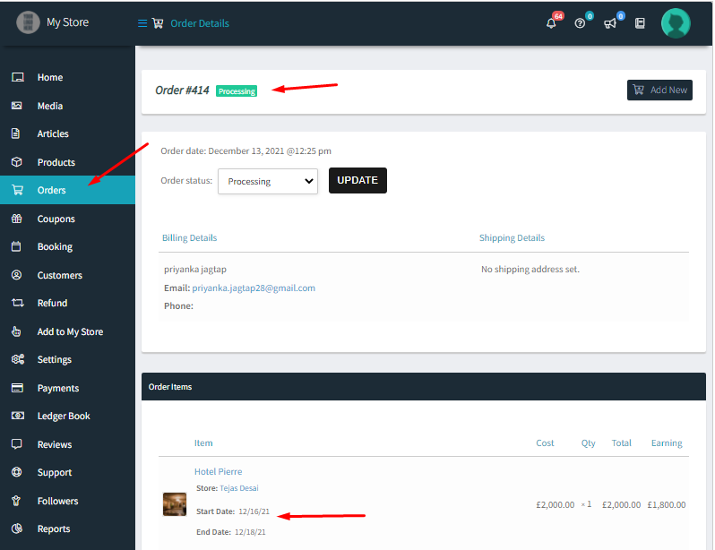 How WCFM Vendors can create manual bookings - Tyche Softwares Documentation