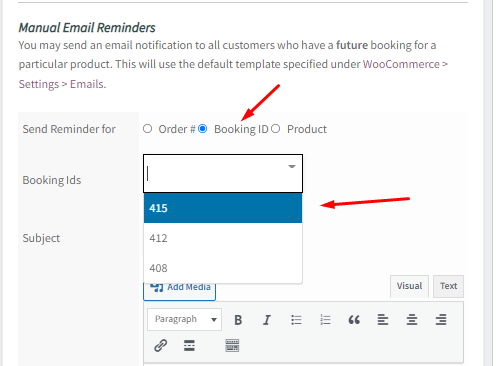 How WCFM Vendors can send Reminder Emails and SMS for bookings - Tyche Softwares Documentation