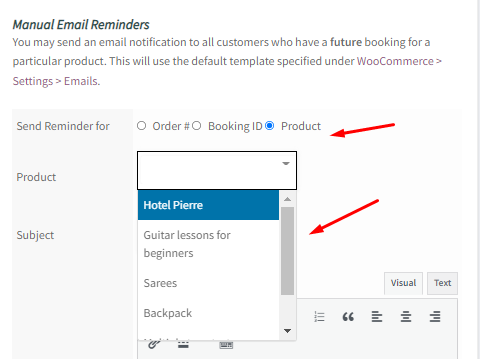 How WCFM Vendors can send Reminder Emails and SMS for bookings - Tyche Softwares Documentation