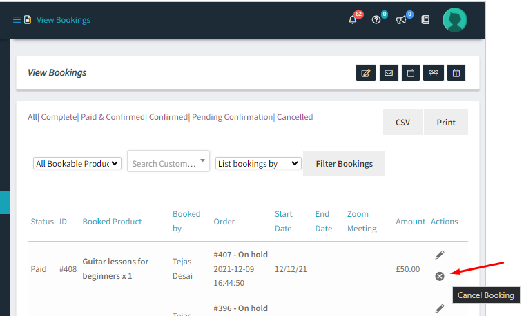 How WCFM Vendors can view booking details - Tyche Softwares Documentation