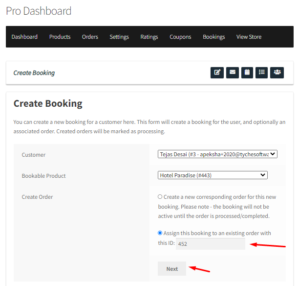 How WC Vendors can create manual bookings - Tyche Softwares Documentation