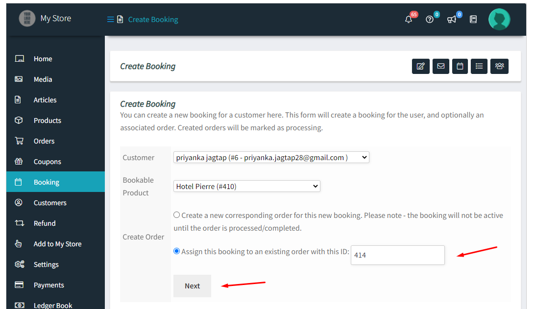 How WCFM Vendors can create manual bookings - Tyche Softwares Documentation