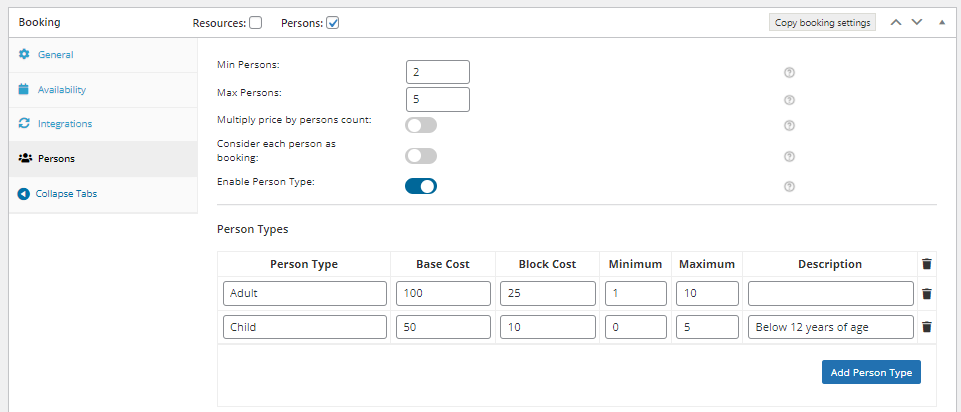 Persons Feature - Tyche Softwares Documentation