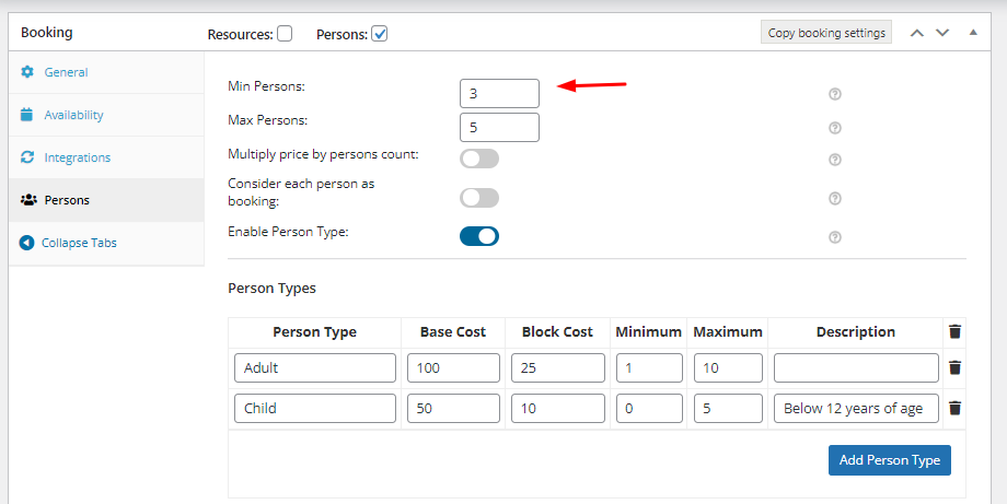 Persons Feature - Tyche Softwares Documentation