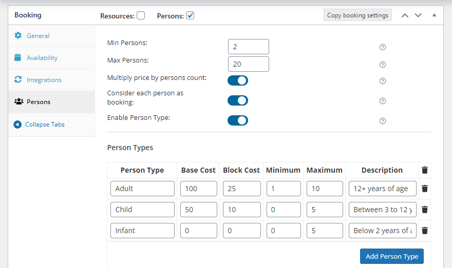 Persons Feature - Tyche Softwares Documentation