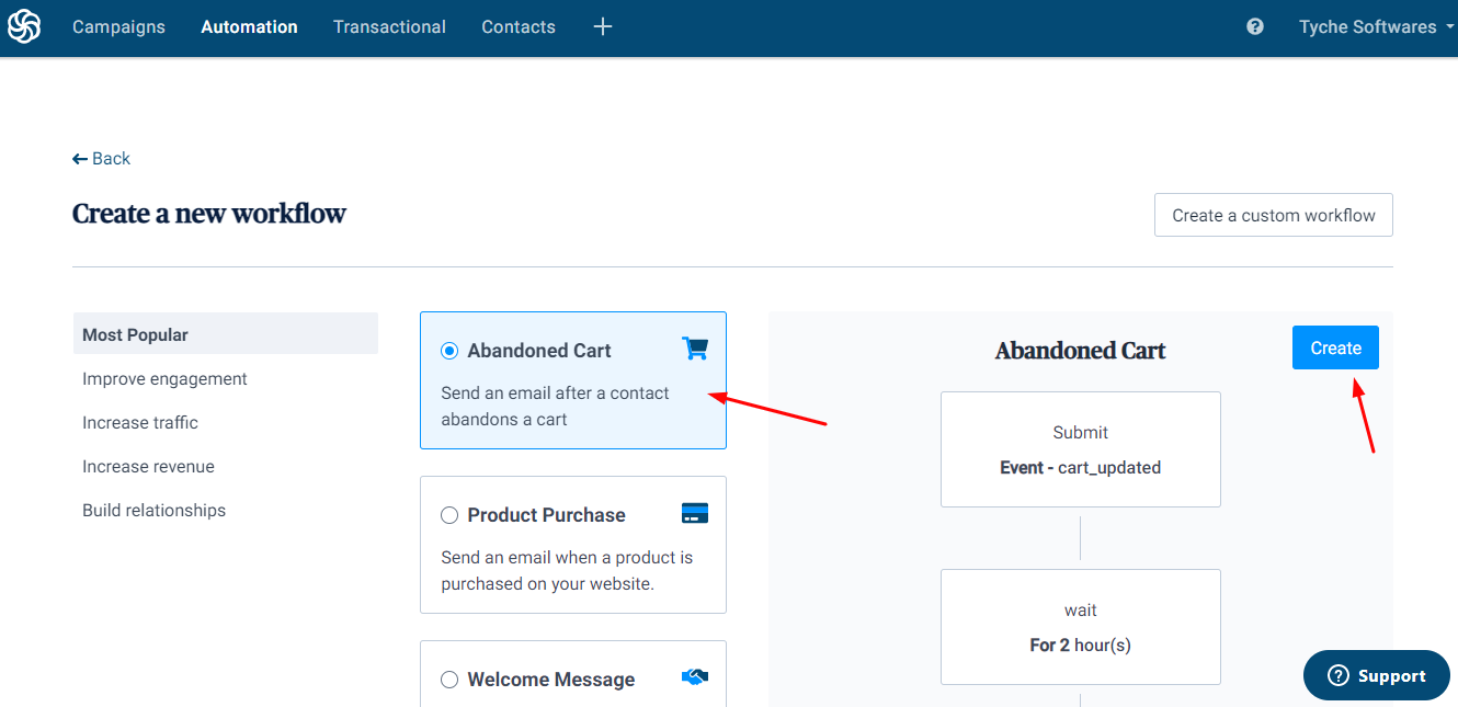 Integration with Sendinblue - Tyche Softwares Documentation