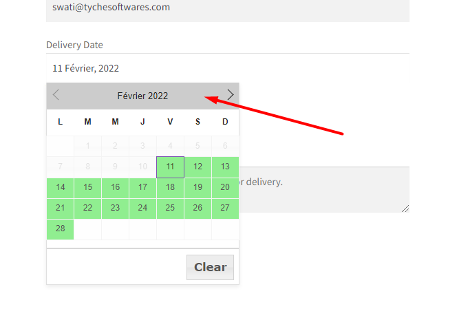 How can I make changes to the delivery calendar that’s displayed on the Checkout page? 5 Calendar Language – Checkout Page