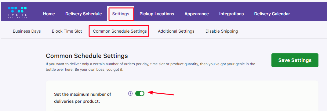 How can I set the maximum number of deliveries per product? 4 How can I set the maximum number of deliveries per product? - Tyche Softwares Documentation