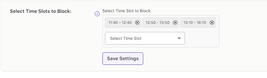 How can I block a timeslot for my delivery schedules? - Tyche Softwares Documentation