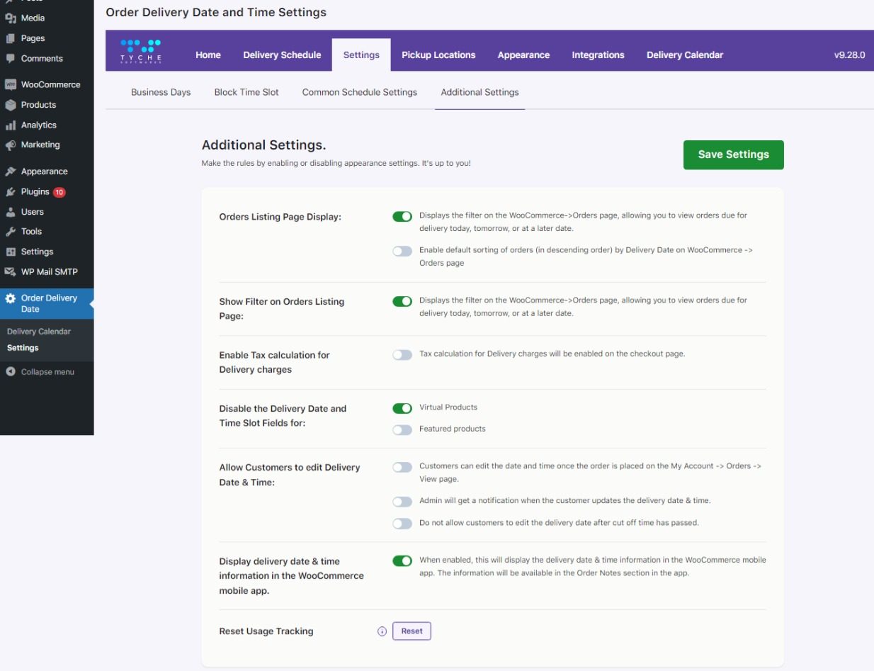 New Admin UI changes in v9.28.0 of Order Delivery Date Pro for WooCommerce plugin - Tyche Softwares Documentation