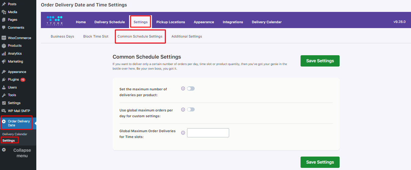 New Admin UI changes in v9.28.0 of Order Delivery Date Pro for WooCommerce plugin - Tyche Softwares Documentation