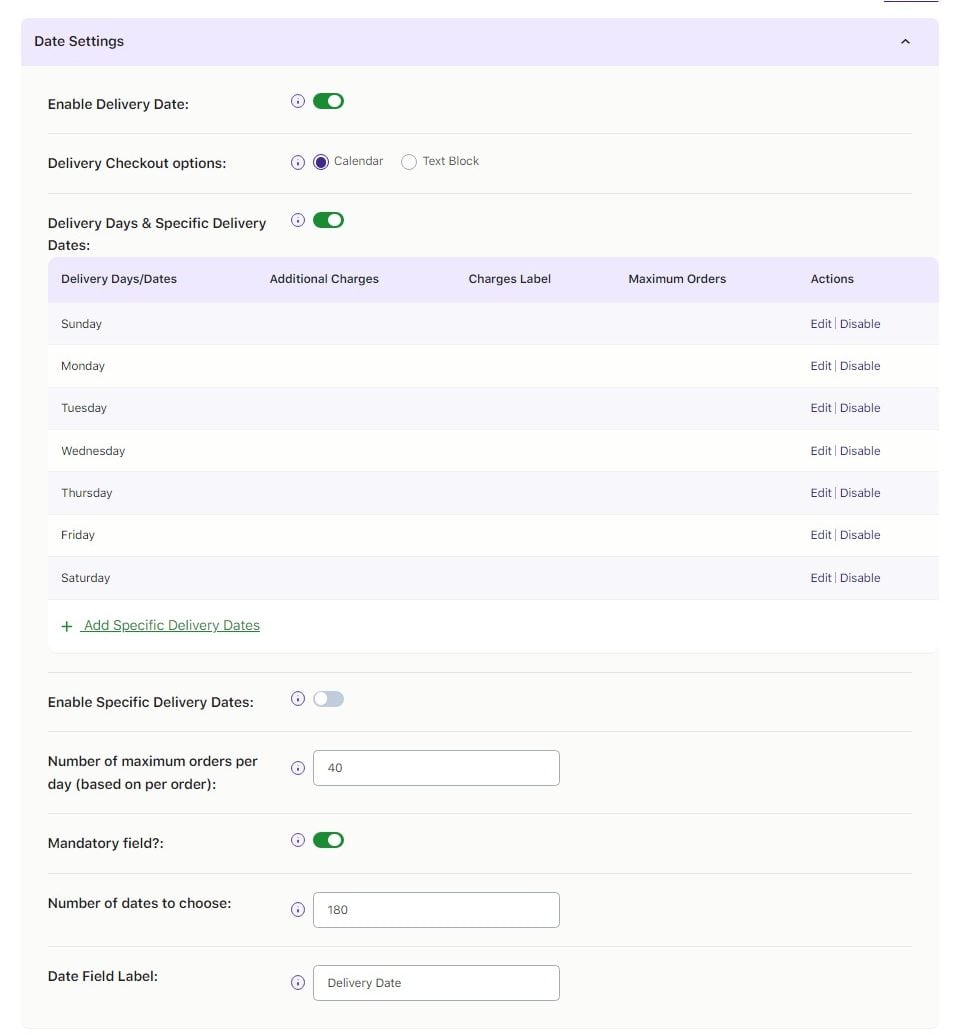 New Admin UI changes in v9.28.0 of Order Delivery Date Pro for WooCommerce plugin - Tyche Softwares Documentation