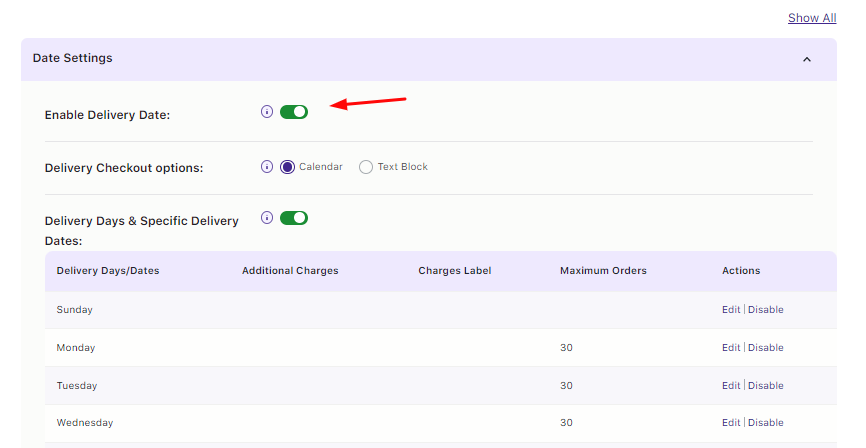 How do I set my delivery schedules? - Tyche Softwares Documentation