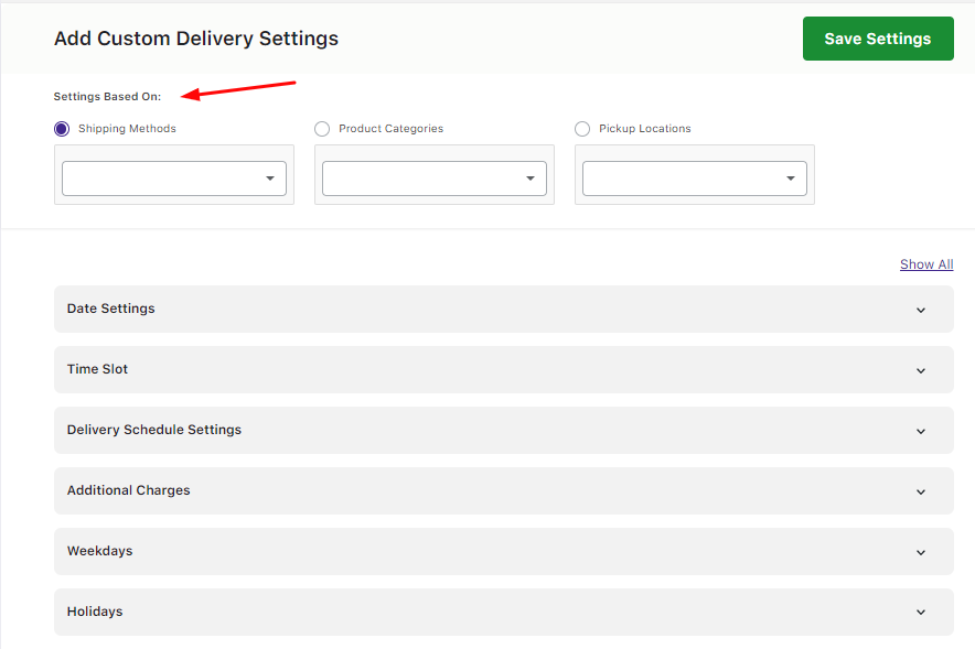 How do I set my delivery schedules? - Tyche Softwares Documentation