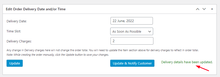 How can I edit the order delivery date & time and let my customers do the same? - Tyche Softwares Documentation