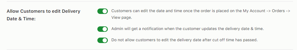 How can I edit the order delivery date & time and let my customers do the same? - Tyche Softwares Documentation