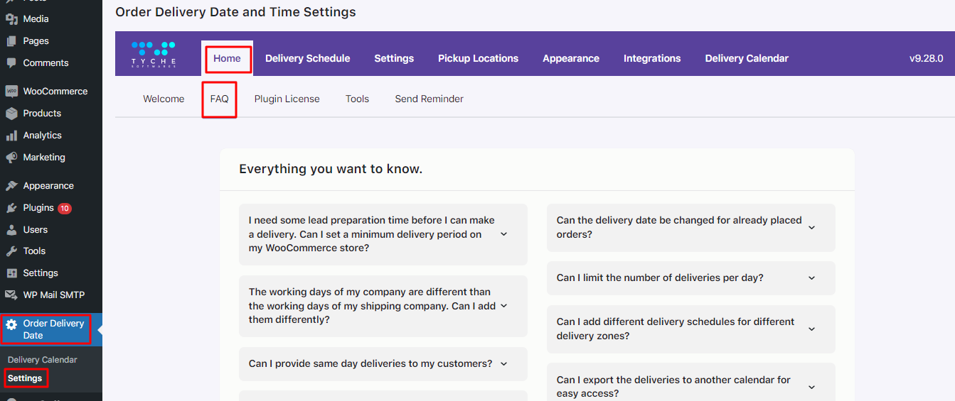 New Admin UI changes in v9.28.0 of Order Delivery Date Pro for WooCommerce plugin - Tyche Softwares Documentation