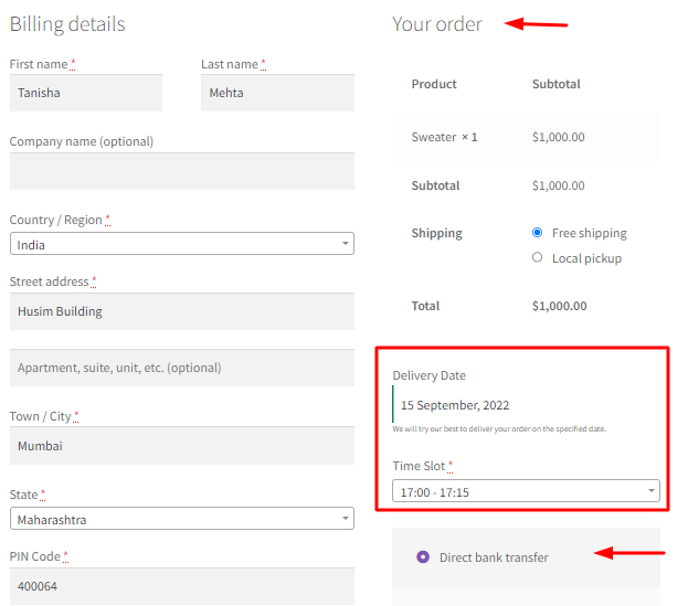 How do I change the labels for delivery date and time fields? - Tyche Softwares Documentation